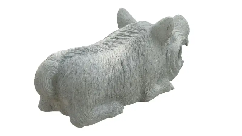 Product image 4 of the product “balinese pig as water game made of riverstone. ”